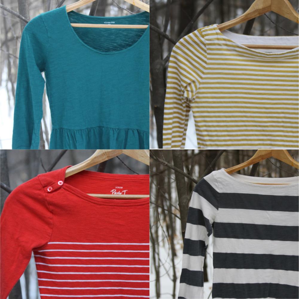 BUNDLE XS Long & 3/4 sleeve t-shirts - 100% Cotton